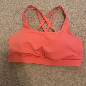 Lululemon size 6 coral energy bra